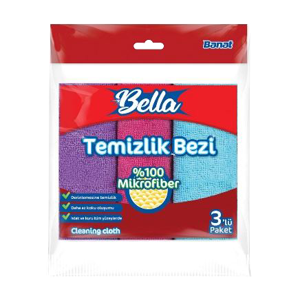 Banat 3'lü  Mikrofiber Temizlik Bezi(OPP)